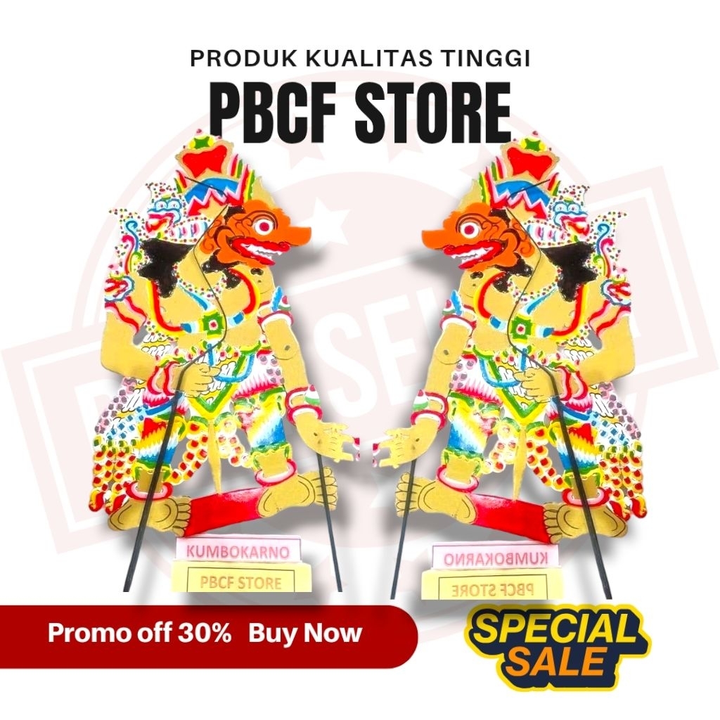 PBCF STORE WAYANG KERTAS KUMBOKARNO BOLOSEWU Wayang Buto Amral Gunungan
