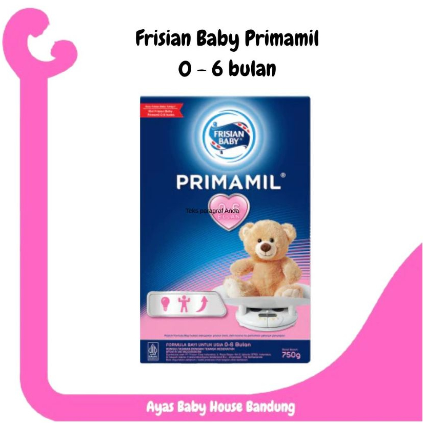 Primamil Frisian Baby Tahap 1 360 g Susu Formula Bayi Usia 0-6 Bulan