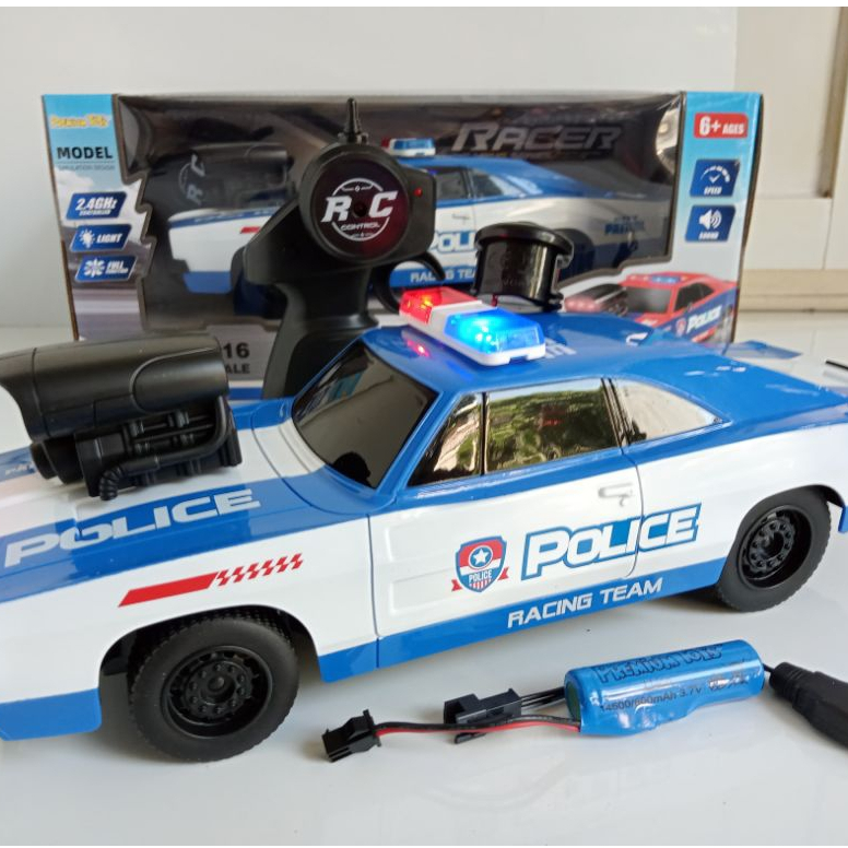 2.4Ghz 1:16 Mobil Remote Control Police Polisi Besar ada Lampu dan Sirine