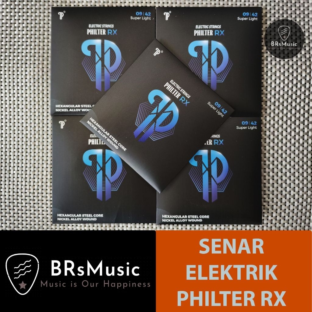 1 Set Senar Gitar Elektrik Philter RX Original Tali Gitar Listrik