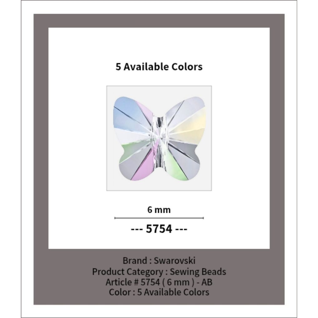 SWAROVSKI™ - Crystal Beads - Article # 5754 - 6 mm - Swarovski Crystal Beads - Manik Manik Kristal S