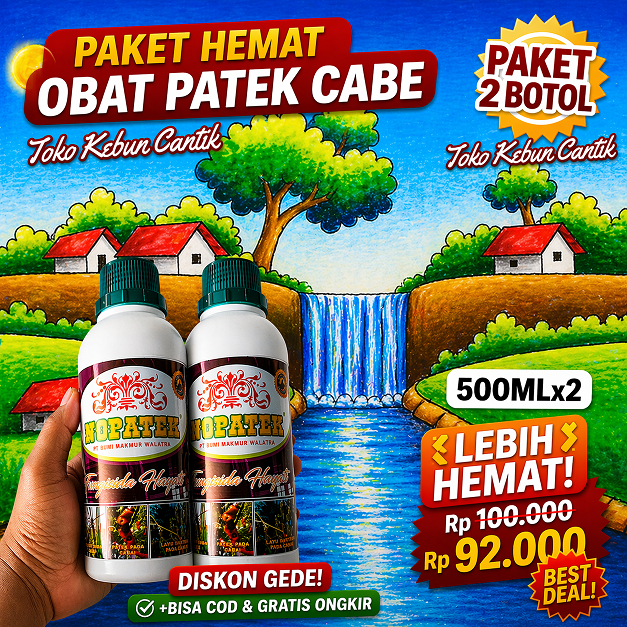 Paket NOPATEK 500ml x2 Obat Patek Cabe Obat Busuk Buah Cabe Obat Jamur Cabe Obat Antraknosa Fungisid