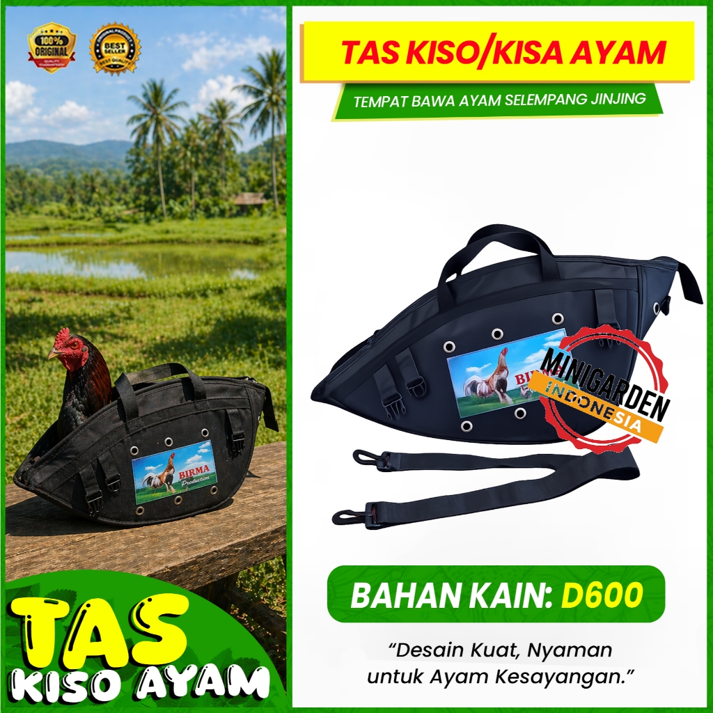Tas Ayam Kiso/Kisau Laga BIRMA – Tas Ayam Bangkok Original, Tas Ayam Aduan Premium, Slempang & Jinji