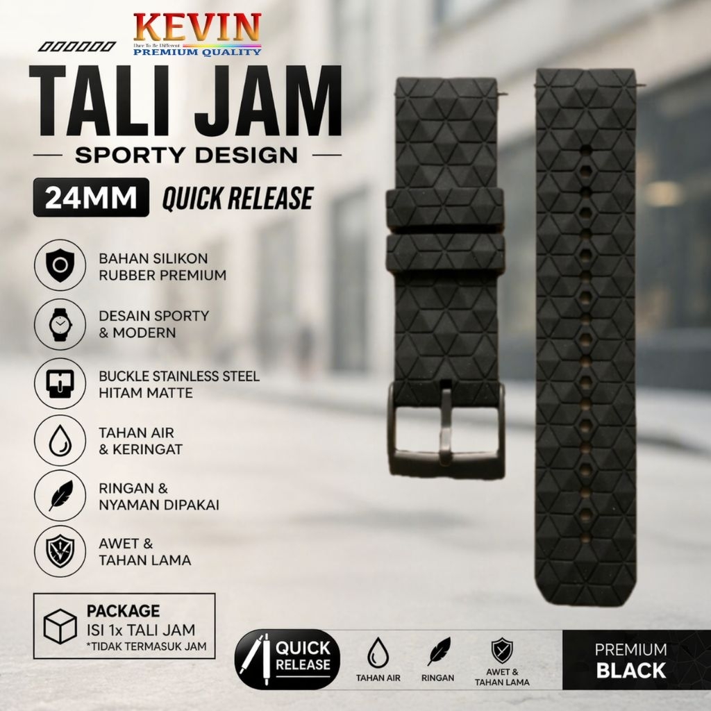Strap Coros Nomad - Tali Jam Tangan Silikon Rubber 24mm HPF