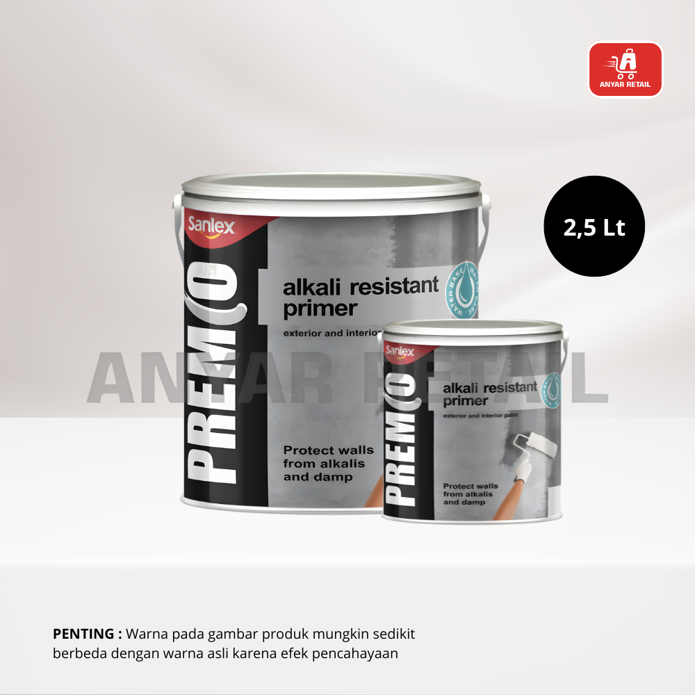 Sanlex Premio Alkali Rest Primer Water Base Cat Dasar Tembok Interior Exterior 2.5 Ltr
