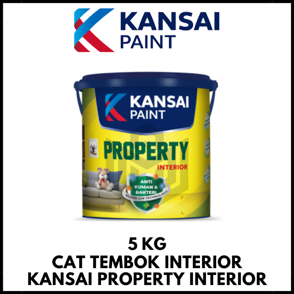 Cat Tembok Interior / Cat Dinding Dalam Property Interior Kansai Paint Kemasan 5 Kg / Kansai