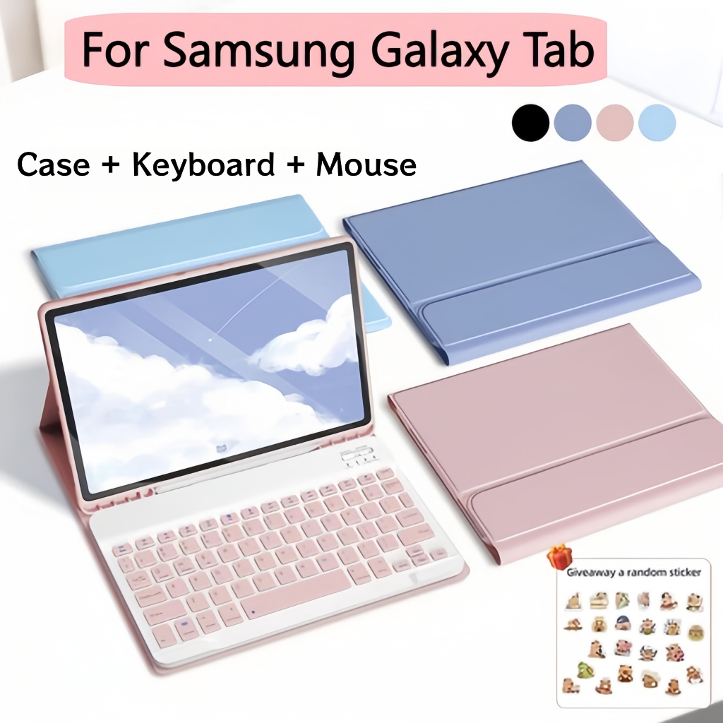 Magnetic Keyboard Case for Samsung Tab S10 Lite Tab A11 A11+ A9 Plus S6 Lite S9 FE with Keyboard Cas