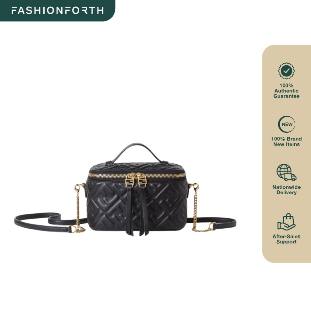 FashionForth Mini FF Vanity Shoulder Bag in Nappa Leather