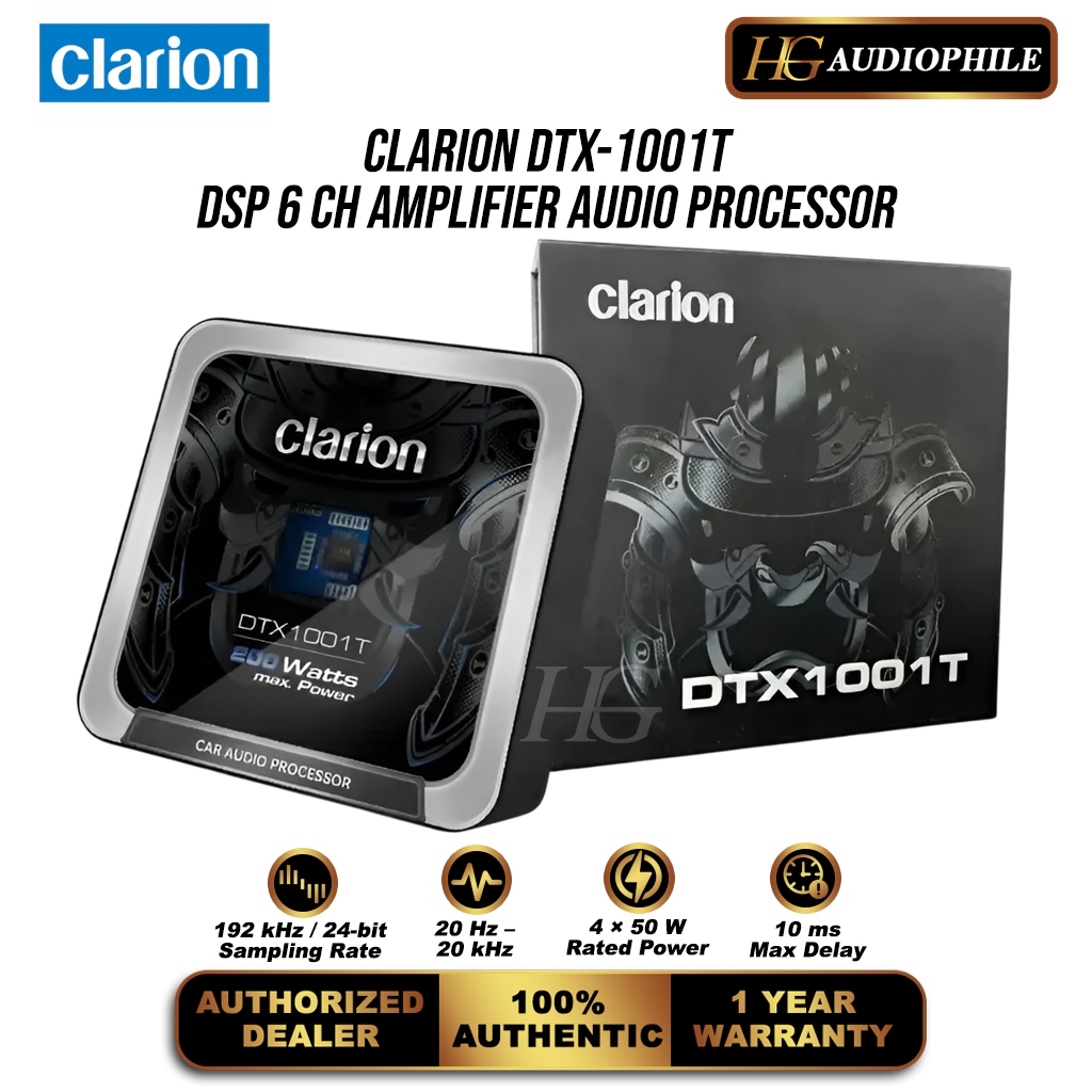 CLARION DTX-1001T DSP 6 Channel Processor Amplifier Car Audio