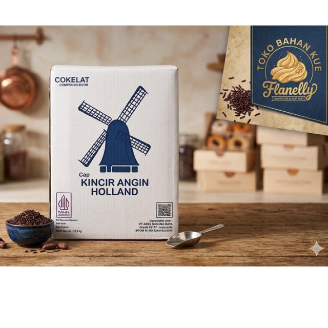 1DUS KINCIR ANGIN MESES COKLAT BUTIR HOLLAND 12.5KG