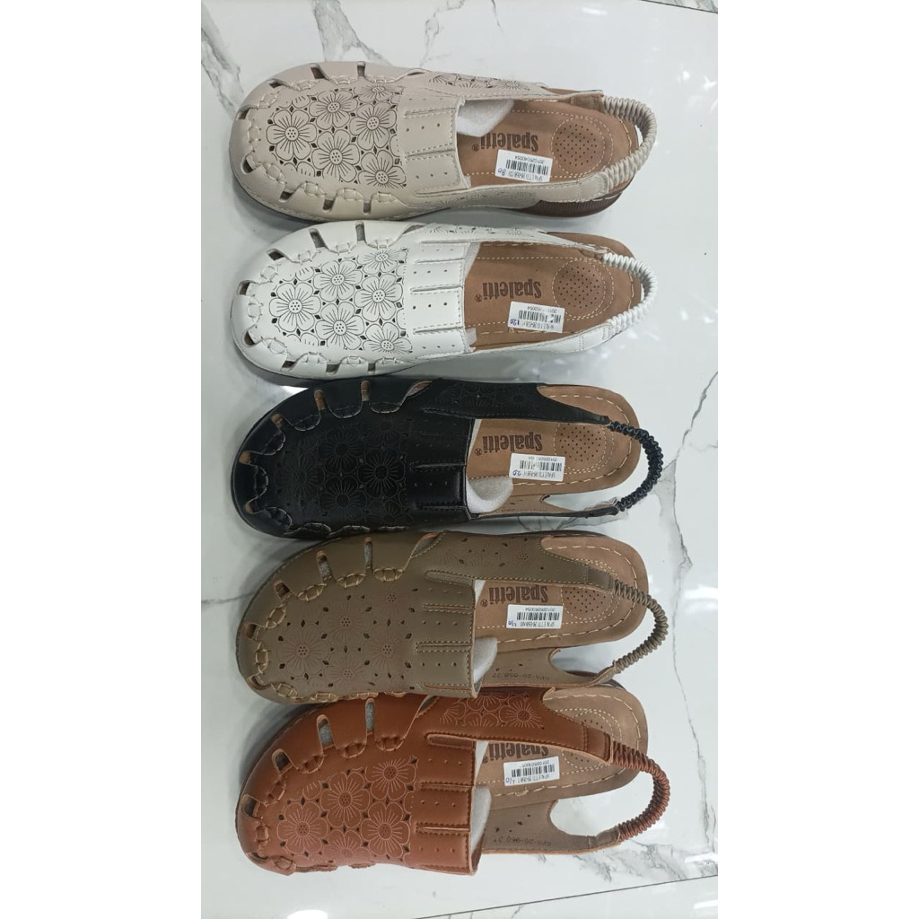 Sepatu Spaletti 26-058 Tali Belakang Wedges Wanita | Ringan | Cocok Untuk Daily Worker | Size 36-40