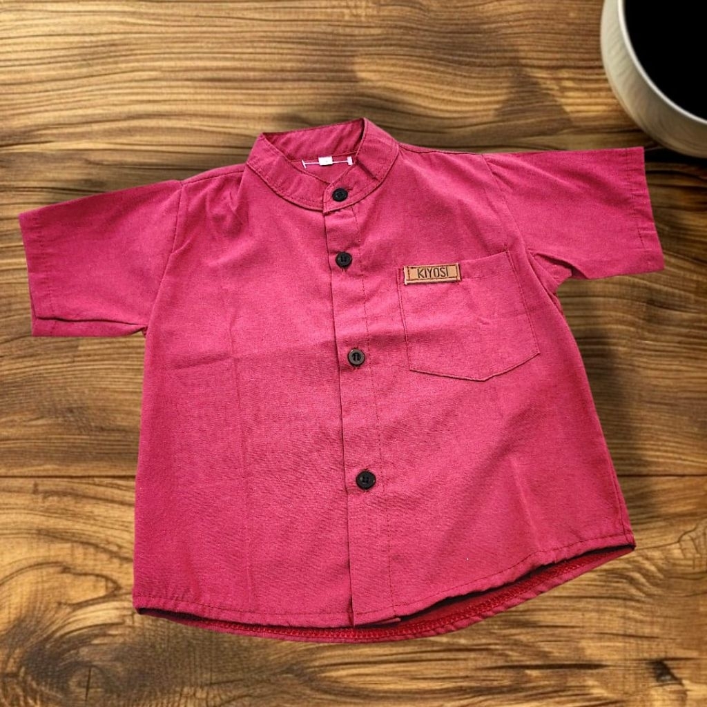 Kemeja anak cowo kiyosi merah