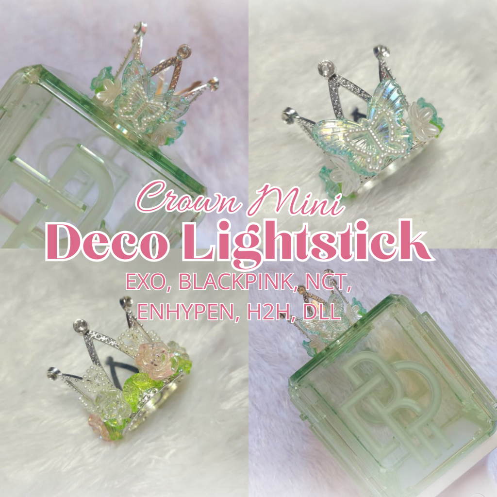 (KECIL) Mahkota Mini Deco Lightstick Kpop Crown LS Hiasan Custom Request NCT WAYV SEVENTEEN TREASURE