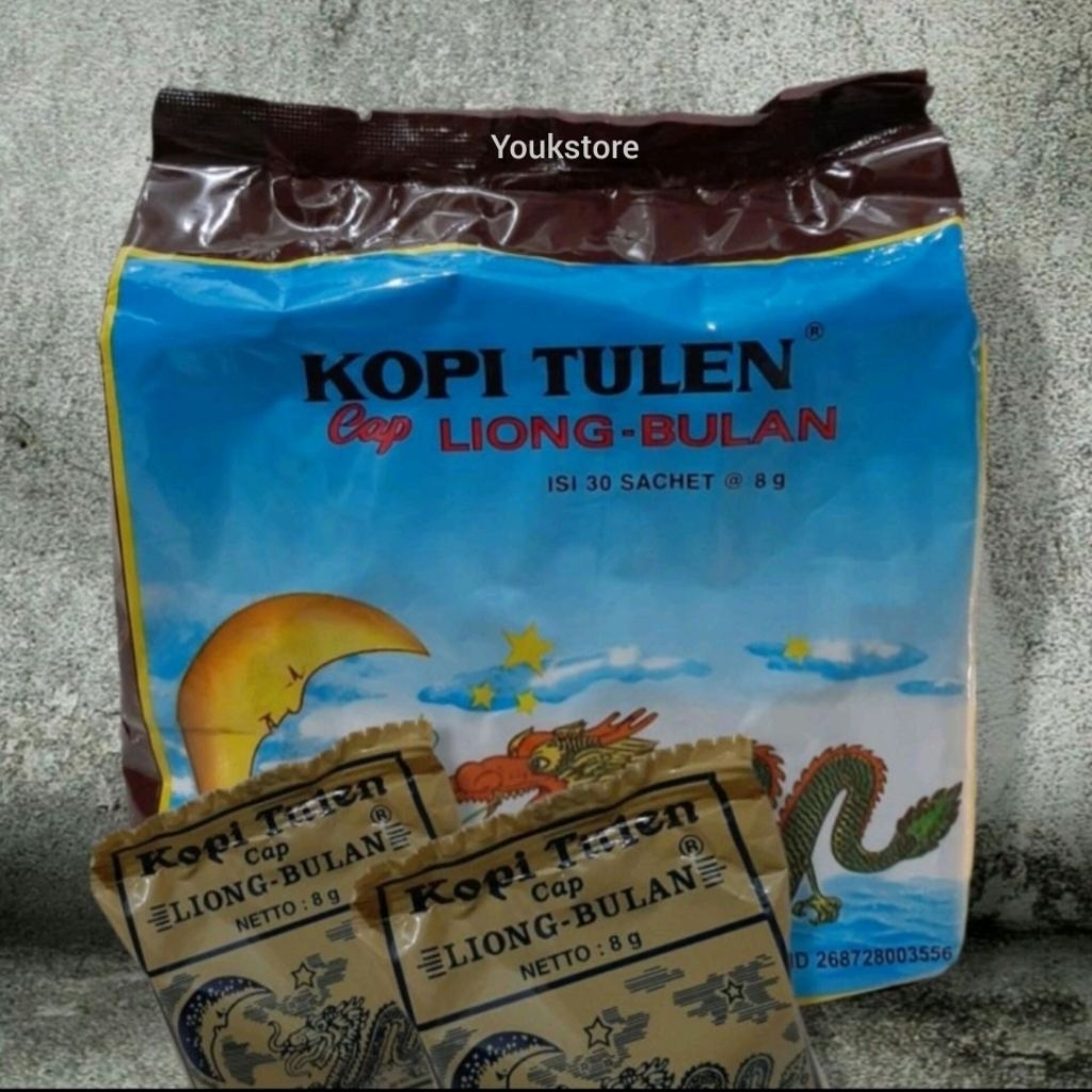 Kopi liong bulan tanpa gula | kopi liong bulan 30pcs tanpa gula