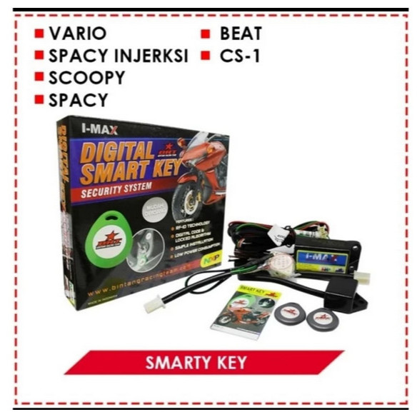 Smart Key BRT Vario Original - Spacy FI - Scoopy - Spacy - Beat - CS1 Kunci Motor Anti Maling Kunci 