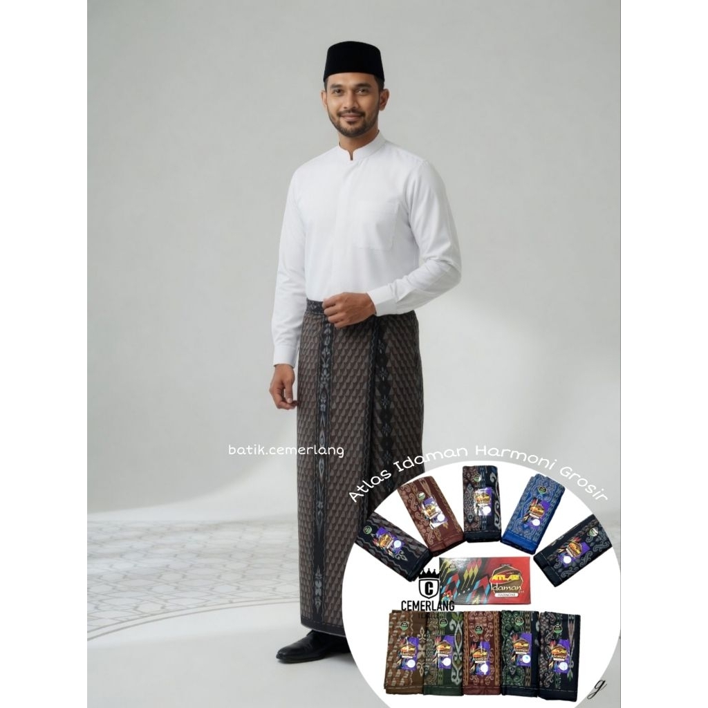 Sarung Atlas Idaman 555 Harmoni Grosir (10 PCS)