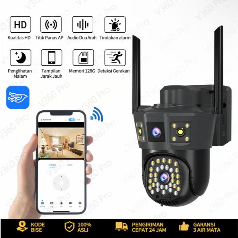 Kamera IP 4G CCTV dengan 3 Lensa Solusi Pengawasan Terbaik untuk Kebun  dan ladang