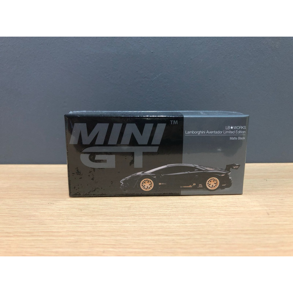 Mini GT 1087 LB WORKS Lamborghini Aventador Limited Edition Matte Black MiniGT