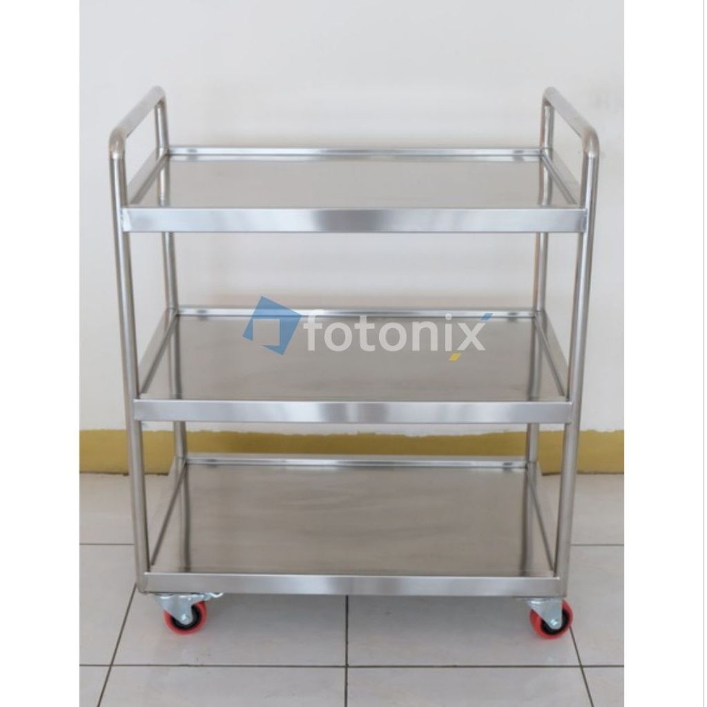 Troli Stainless 304 Custom / Custom Troli Rumah Sakit / Troli Restoran / Troli Serbaguna / Troli Sta