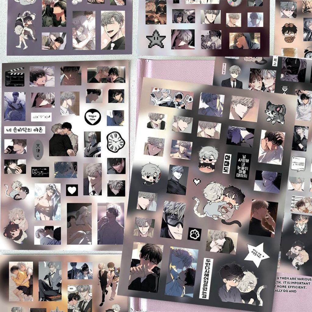 [8 Lembar Stiker] Manhwa Passion Stickers High-Quality Waterproof DIY