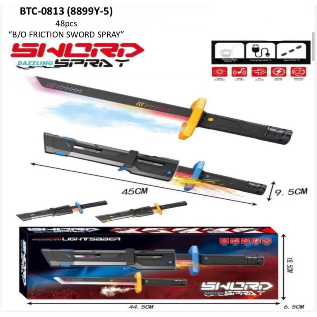 Mainan Anak Lightsaber Sword Spray - Pedang Pedang an Ada lampu Dan Suara