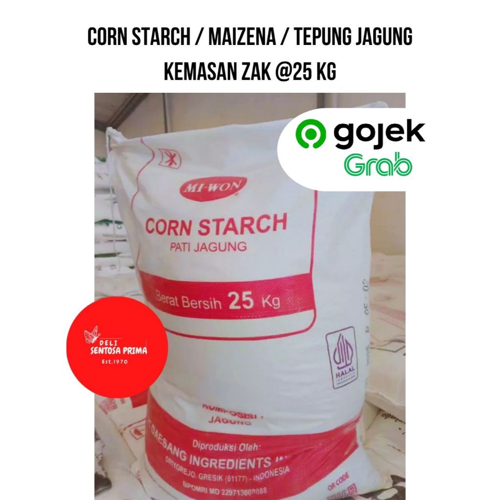 [ INSTANT ] Corn Starch Tepung Jagung / Maizena Miwon 25 Kg