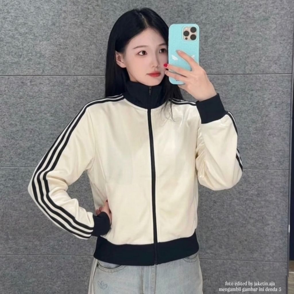 Jaketin Aja - CROP ( S - XXXXXL 6XL ) Zip Up CROPPED VARSITY STRIPED Big Size Jacket Baseball POLOS 