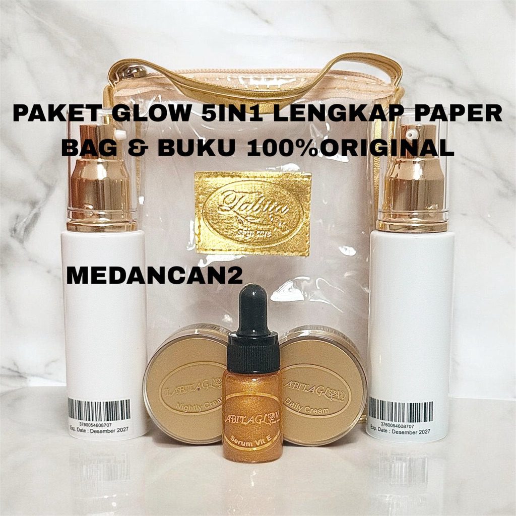 MC~(POUCH BENING)PAKET GLOW MINI+ SERUM VIT E 10ML 100%ORIGINAL