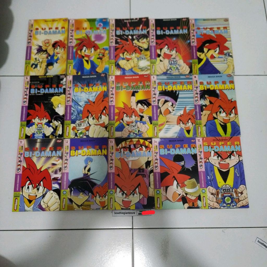 Komik Super Bidaman 1-15 tamat + Battle B-daman 1-8 tamat, Paket Hemat, TS