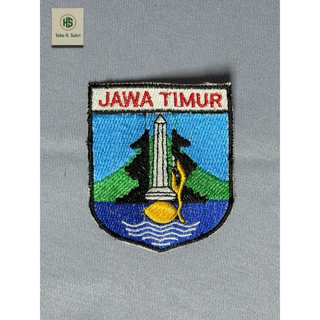 Bet Badge Jawa Timur Bordir Emblem Pramuka SD SMP SMA