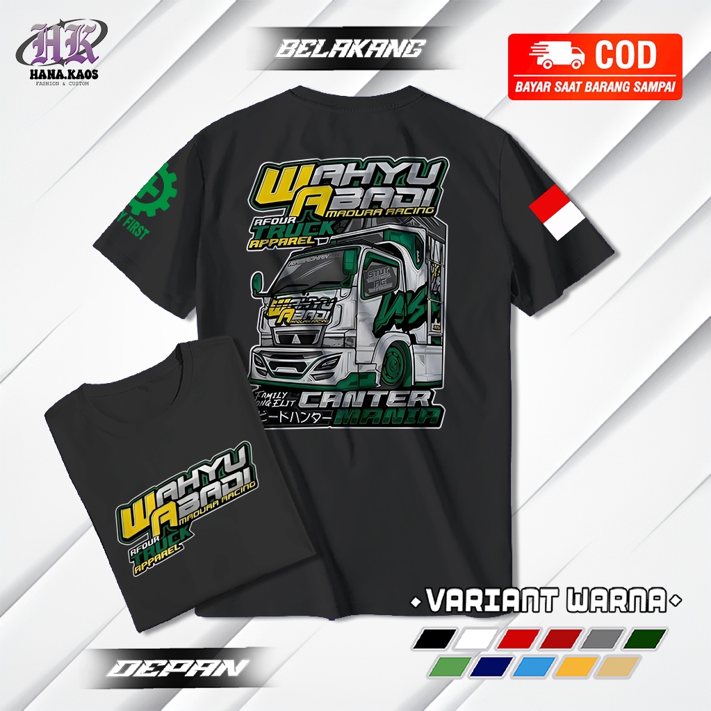 HANAKAOS - BAJU KAOS WAHYU ABADI | BAJU TRUK | KAOS RACING | BAHAN LEMBUT DAN ADEM | TERBARU