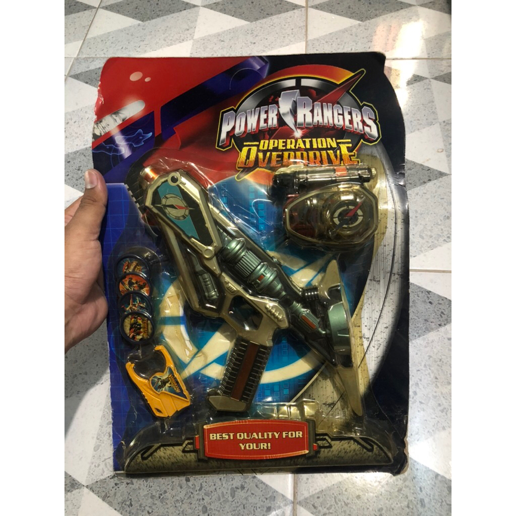 Mainan lawas alat berubah power rangers overdrive silver bootleg
