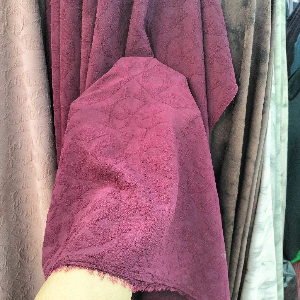 bahan kain abaya emboss premium/kain emboss mewah
