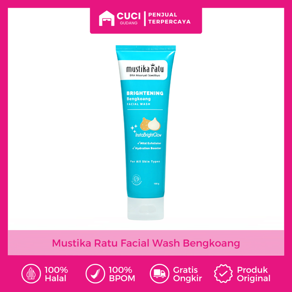 Sabun Muka Glowing Dan Memutihkan Pembersih Komedo Wajah Putih Pemutih Cepat Facial Wash Bengkoang M