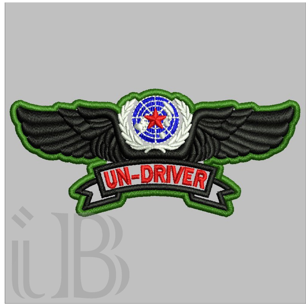141 BREVET WING MONUC_UN DRIVER PDL TNI AD PERKERAS MIKA BORDIR EMBROIDERY GIB