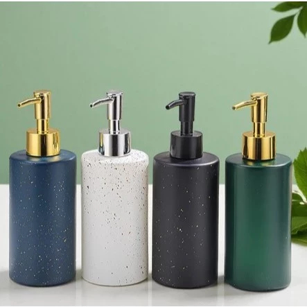 BOTOL PUMP SABUN KACA MOTIF BINTIK / PUMP SABUN GLITER