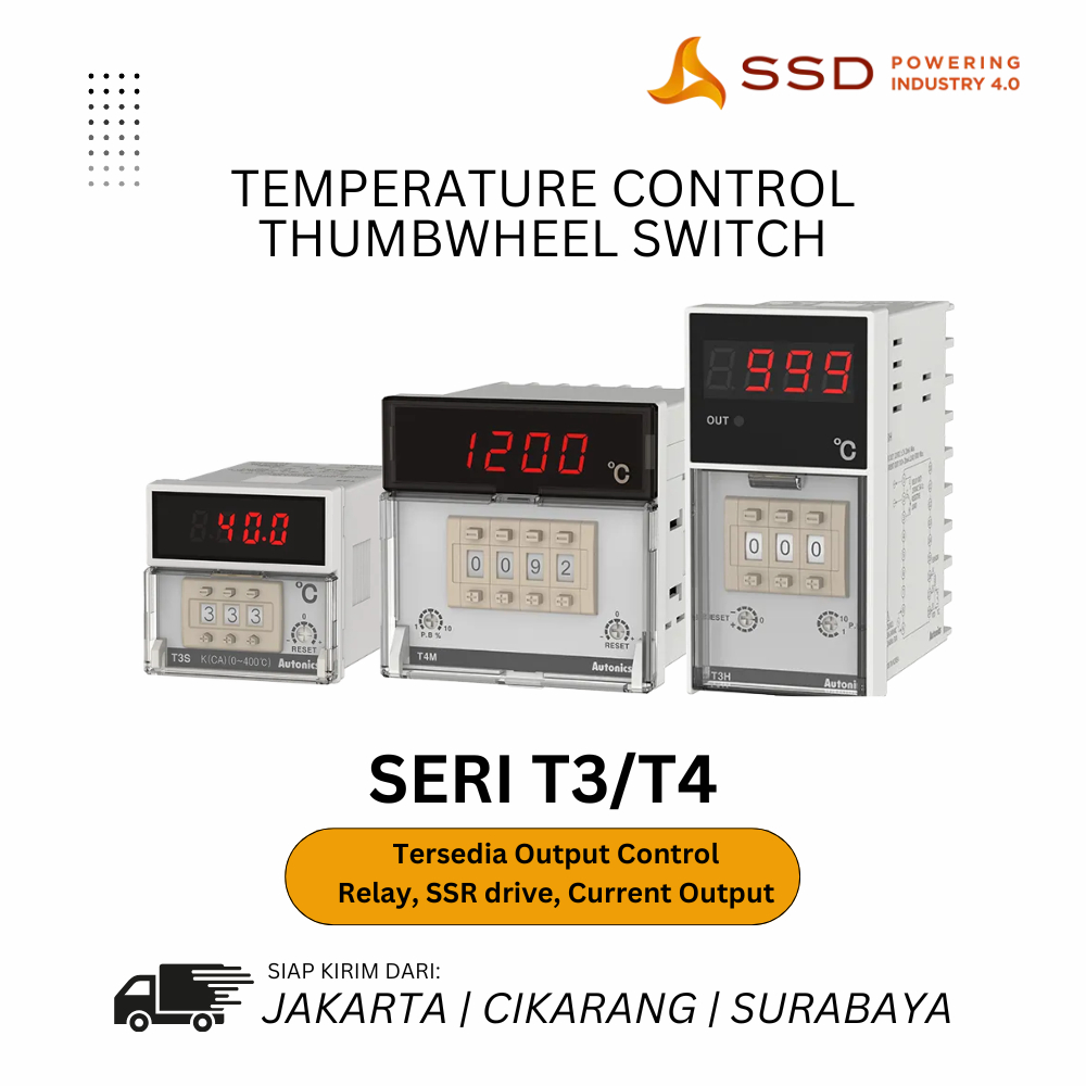 Autonics Suhu Control Thumbwheel Switch -  T3H-B4RP4C-N T3H-B4SK8C-N T3HA-B4RJ4C-N T3HA-B4RK4C-N T3H