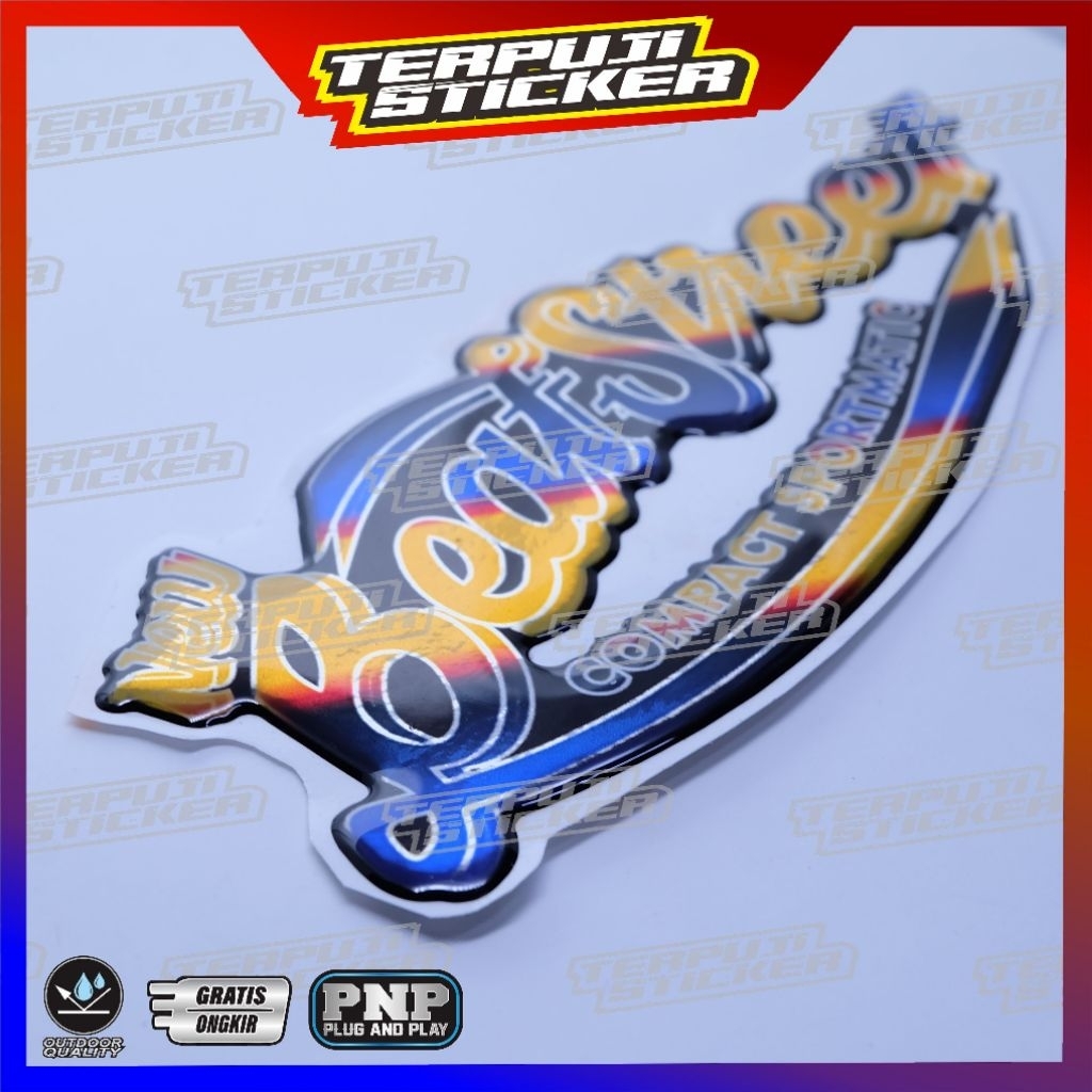 emblem timbul beat street/emblem beat street titanium/sticker timbul beat street