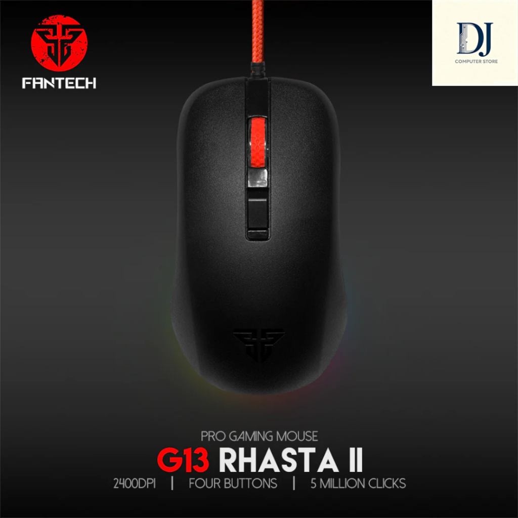 Fantech Rhasta II G13 Gaming Mouse RGB Macro DPI Adjustable Mouse Gaming Kabel USB Ergonomic Desain 
