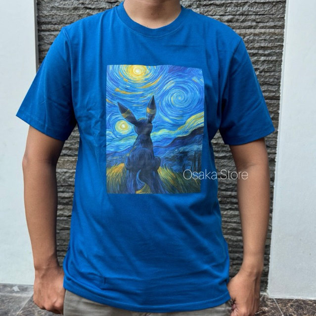 Baju Pokemon Umbreon Van Gogh Kaos Anime
