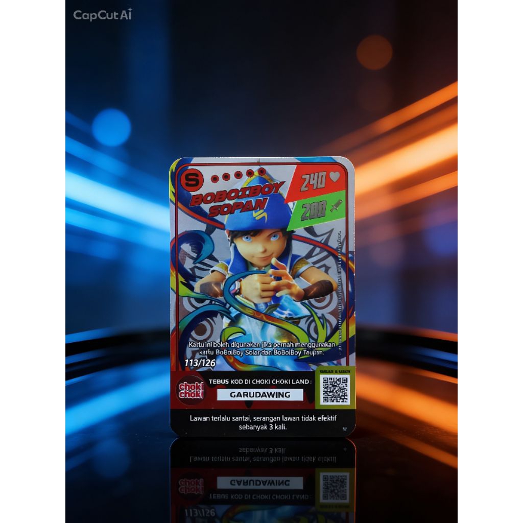 Kartu Choki Boboiboy Sopan