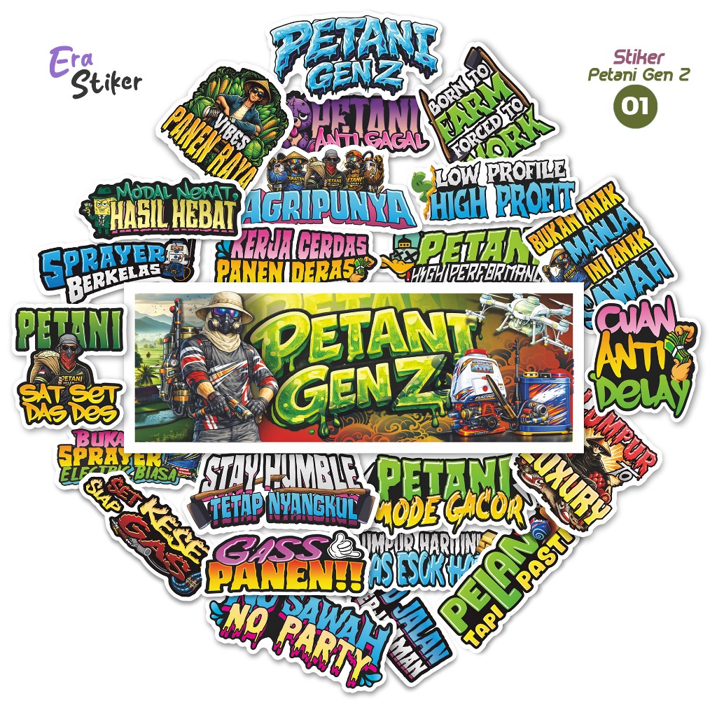 Sticker Petani Gen Z / Stiker Tangki Semprot Pertanian
