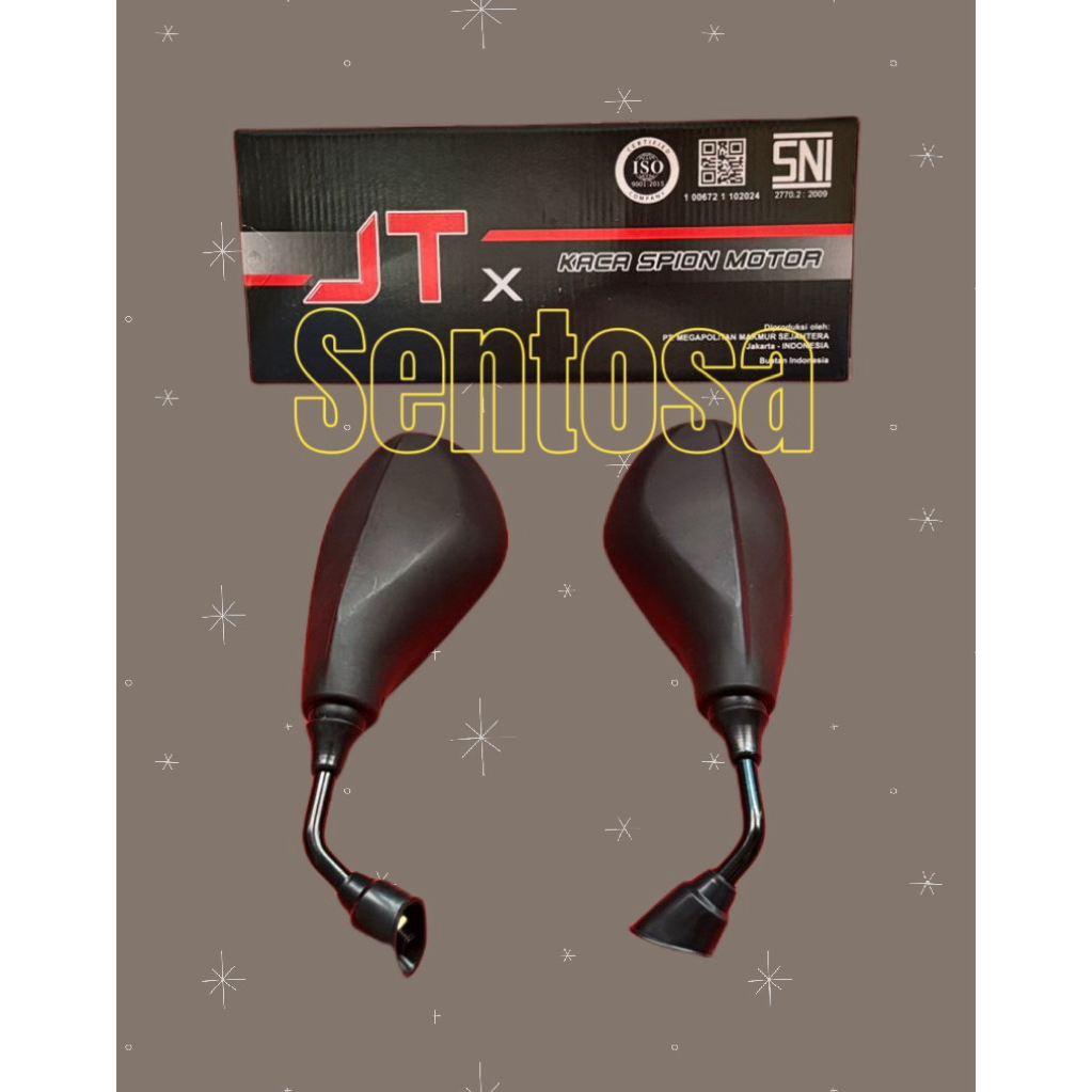 Spion motor new model bmw tangkai pendek hitam universal honda yamaha