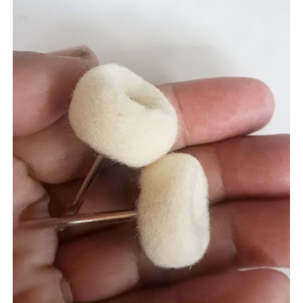 2 Pcs Wool Poles Set Tuner Mini Griding Sanding Head Abrasive FM25-50