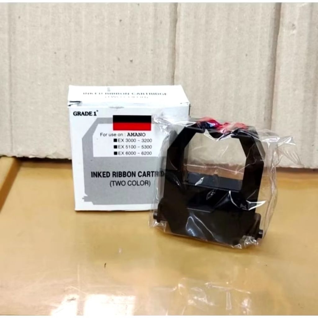 Ribbon Cartridge Amano EX Series (Dua Warna) – Pita Tinta Mesin Absensi Amano EX3000, EX3500N, EX510