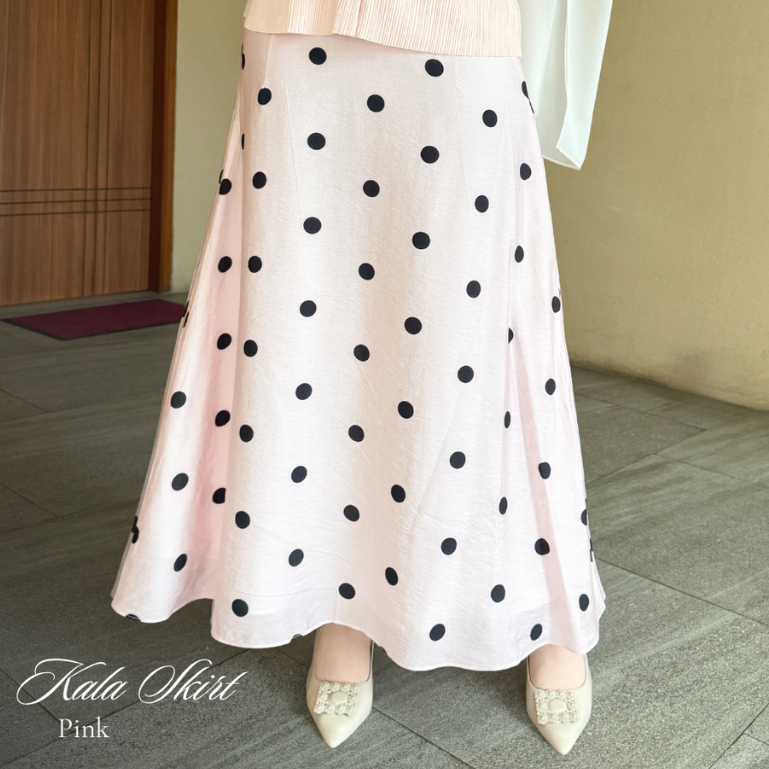 Irine | Kala Skirt | Rok Polka Series | Rok Wanita Motif Polkadot Bahan Premium Jatuh Halus Tidak Tr