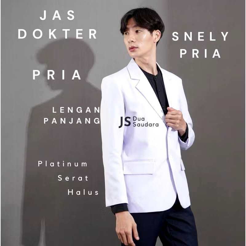 SNELI jas dokter pria lengan panjang / sneli pria lengan panjang / snelly pria lengan panjang / jas 