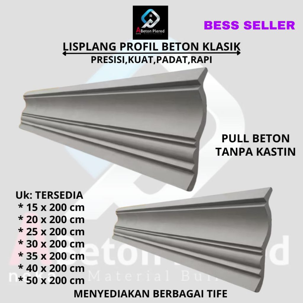 LISPLANG FROFIL BETON,LIS PROFIL BETON MINIMALIS,LIS BETON MINIMALIS,List plang profil beton klasik