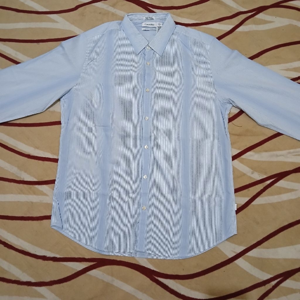 Kemeja Calvin  Klein Biru Stripe