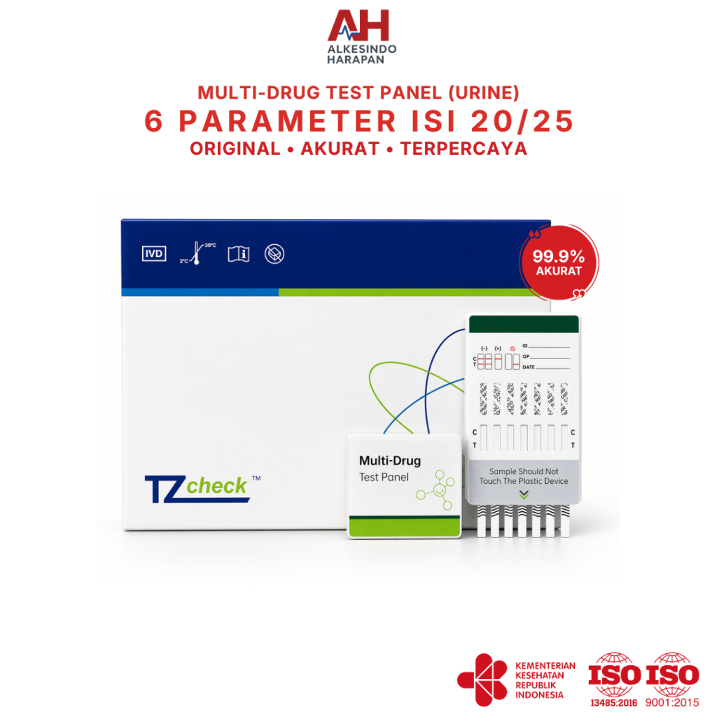TZcheck Multi-Drug Test 6 Parameter – Test Narkoba 6 Panel Isi 20/25